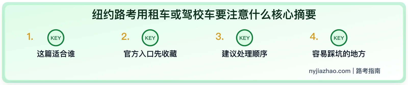 纽约路考用租车或驾校车要注意什么:保险、注册和车辆功能清单